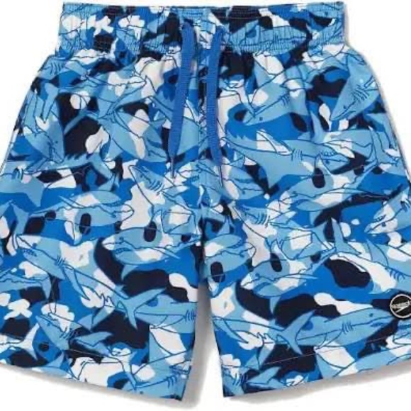 BRAND NEW youth boy speedo blue swim swimming shorts size L (upf 50) - Picture 1 of 6